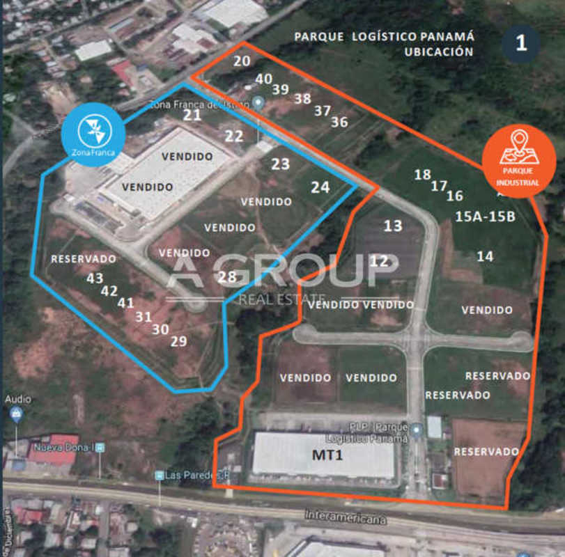 Industrial Land in Parque Logístico 24 de Diciembre for Sale