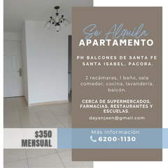 Apartment for Rent in Pacora - 2 bedrooms