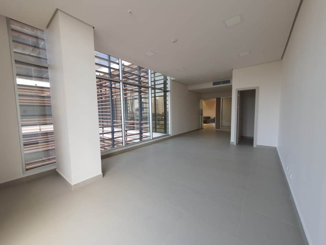 Open modern office space with large windows in Town Center Costa del Este Panama