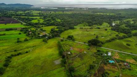 Expansive countryside green land parcel for sale on main road near Playa Venao Panama