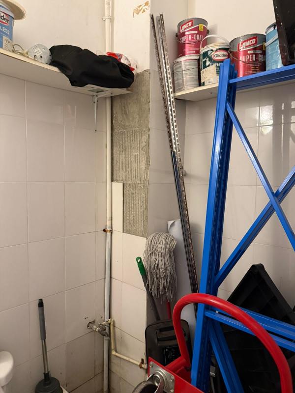 Utility storage room with cleaning equipment and supplies Albrook Mall Panama