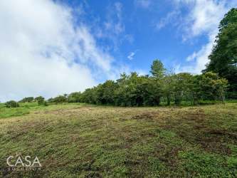 Open level lot with partial woods and blue sky in Alto Jaramillo Boquete Panama