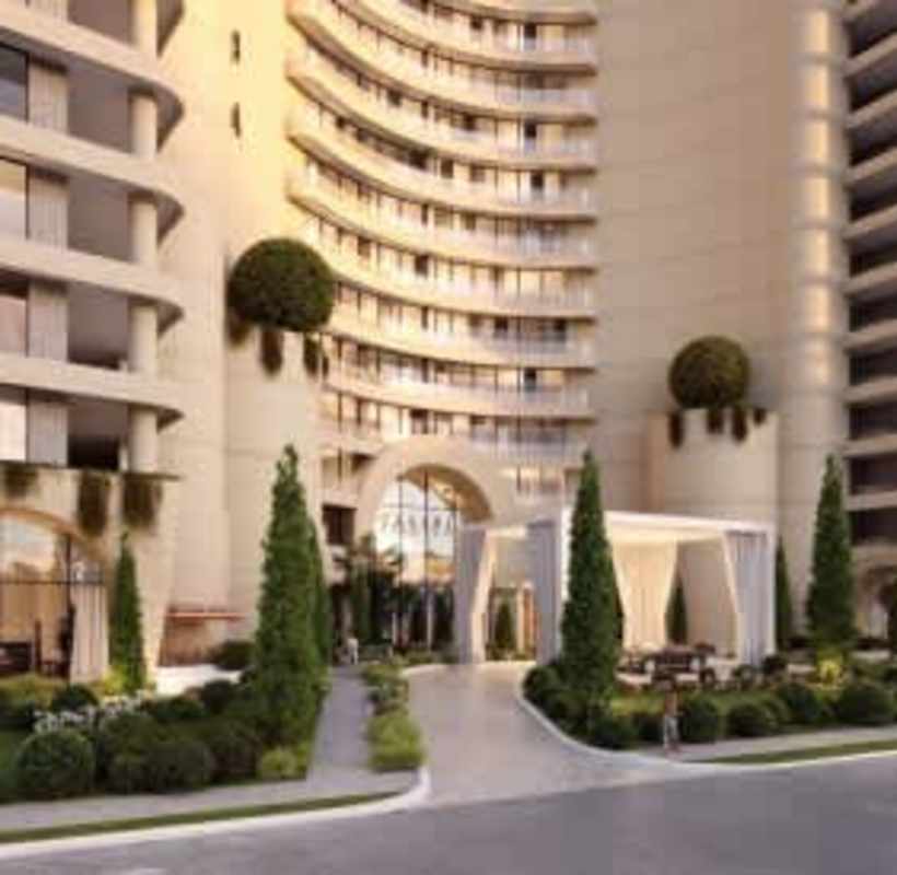 View of Cavarosa Residences next to Pacific entrance bridge on Amador Causeway Panama City