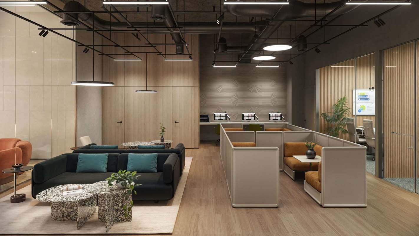 Bright living space with dining area and floor-to-ceiling windows in Marbella Panama