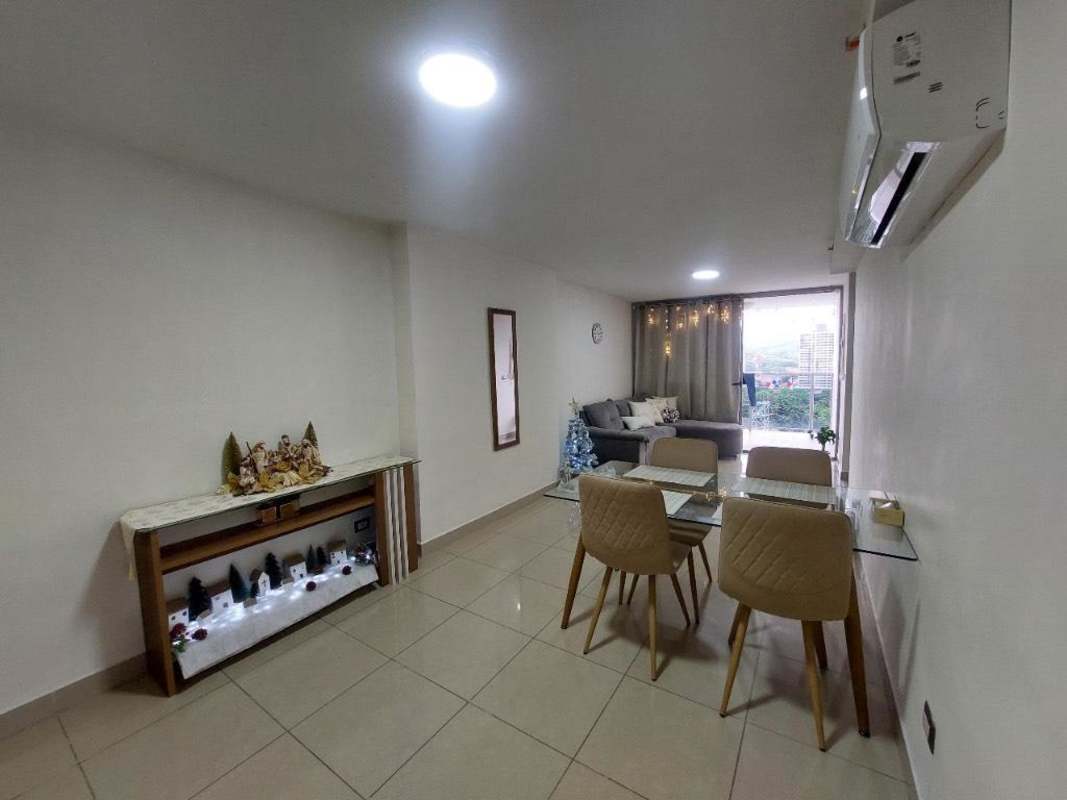 Bright living area with access to balcony featuring city views in PH Rokas Condado del Rey