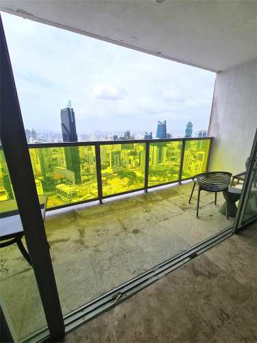 Apartment with large windows, modern open kitchen, city ocean views at Vista Marina