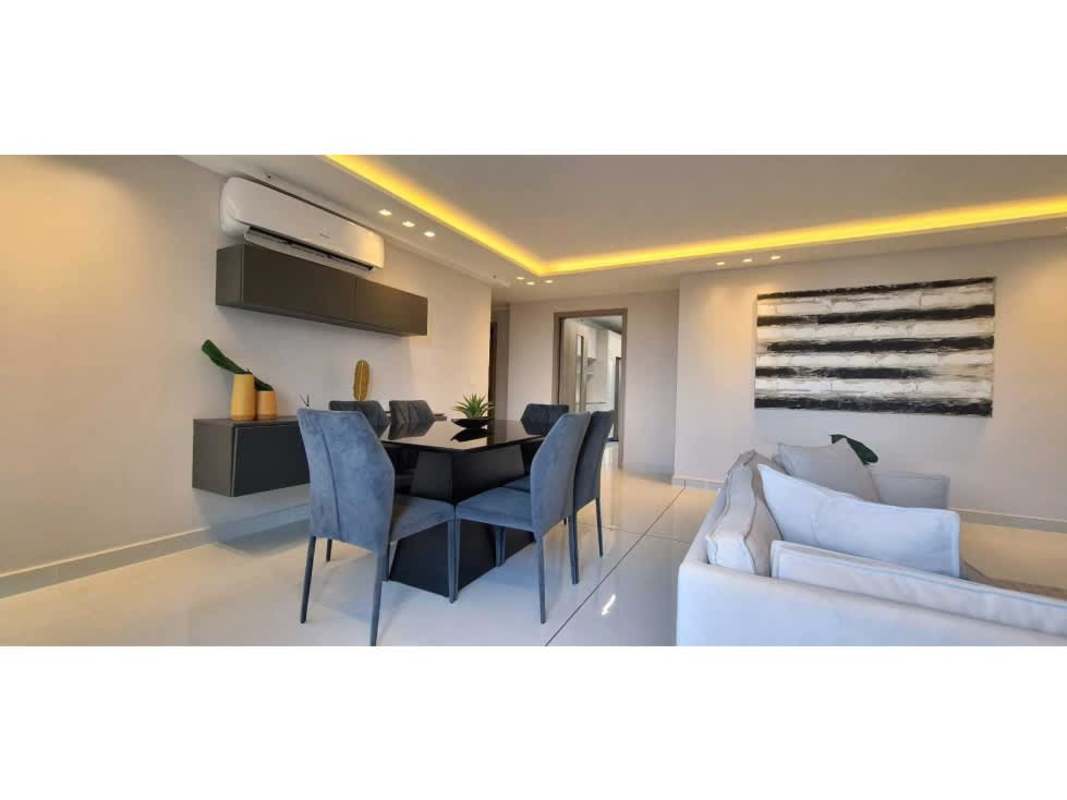 Fully equipped kitchen with sleek cabinets at PH Velure El Cangrejo Panama City