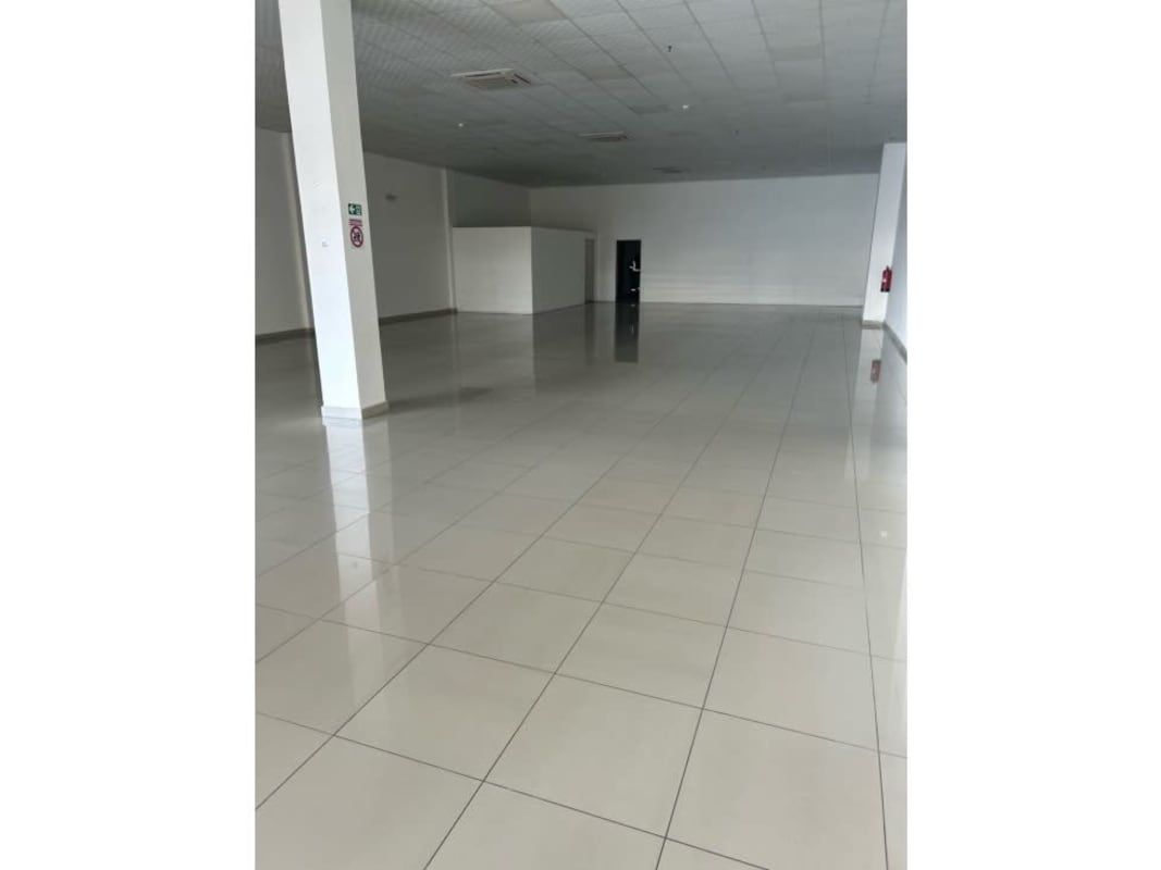 Spacious tiled commercial unit interior in La Doña shopping center, Panama