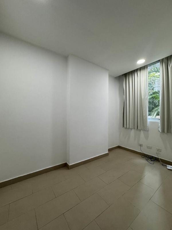 Modern luxury bathroom with double vanity and large mirror Torre Mirador Panama City