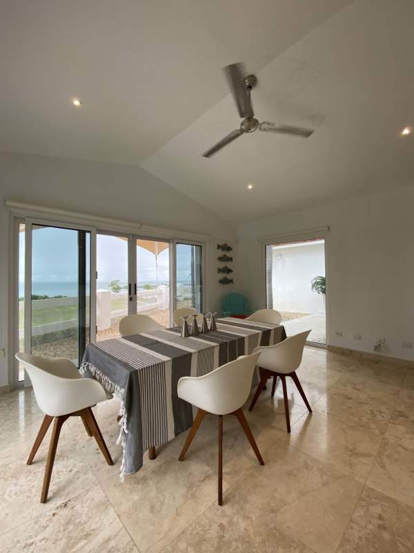 Master bedroom with ocean view, marble flooring, luxury beach home Vista Mar Panama