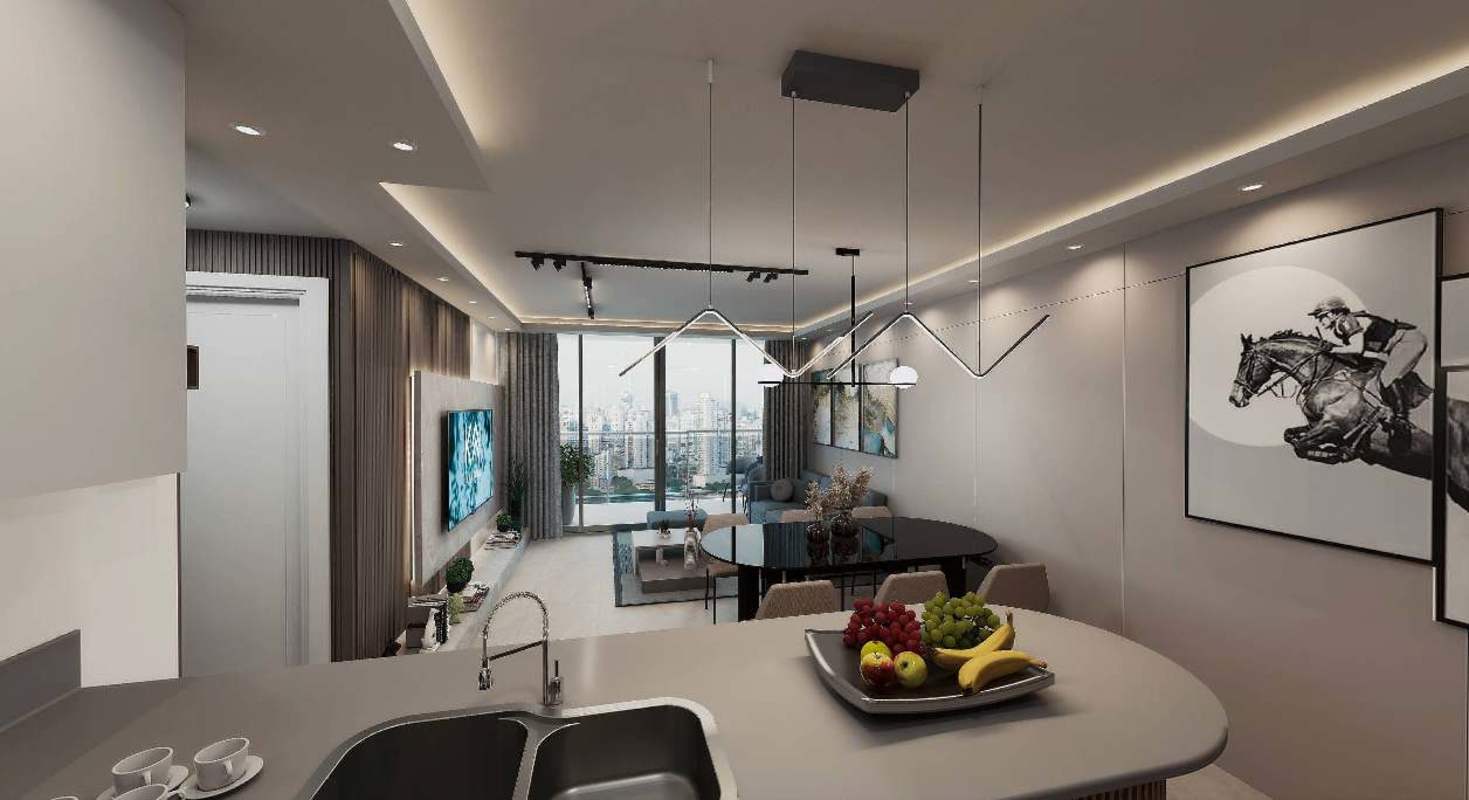 Infinity pool with lounge area overlooking city PH Kai Costa del Este Panama