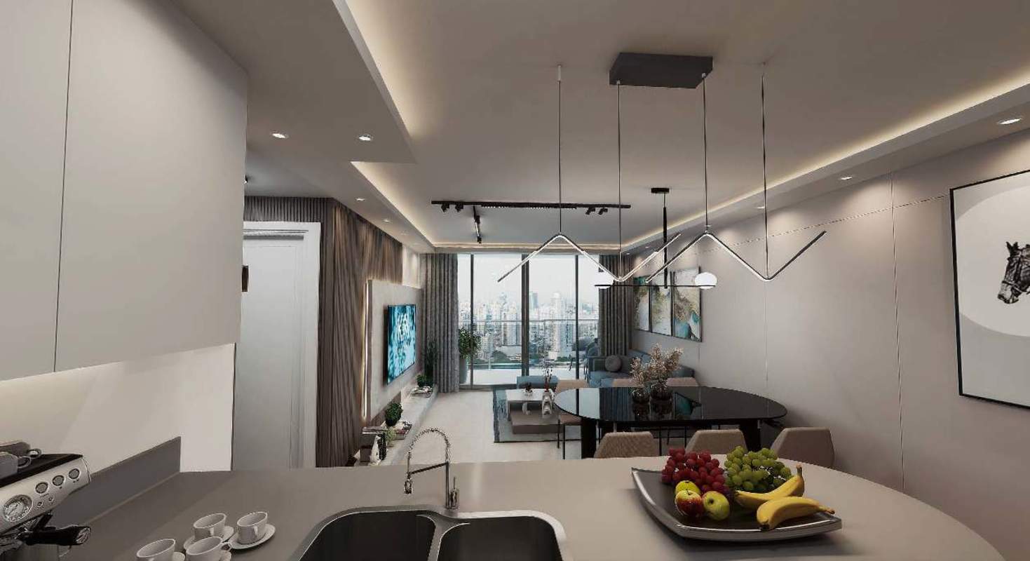 Spacious master bedroom large windows natural light PH Kai Costa del Este Panama