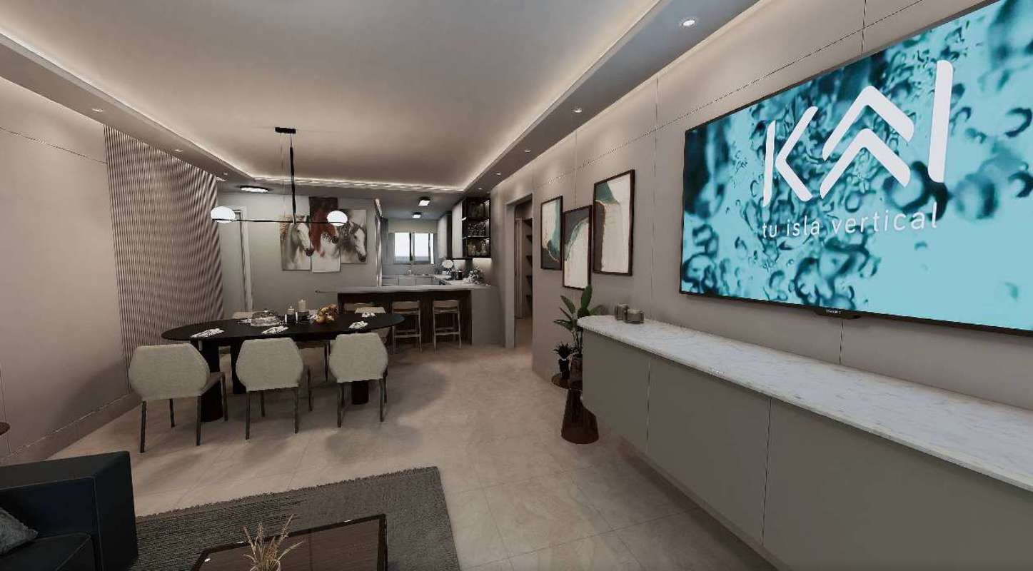 Bright master bedroom featuring large windows, ensuite bath and city view at PH Kai Costa del Este Panama