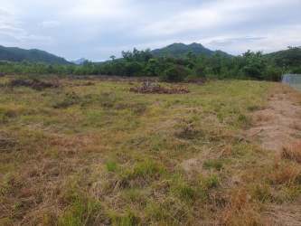 Flat open lot mountain background Penonomé Coclé Panama rural land