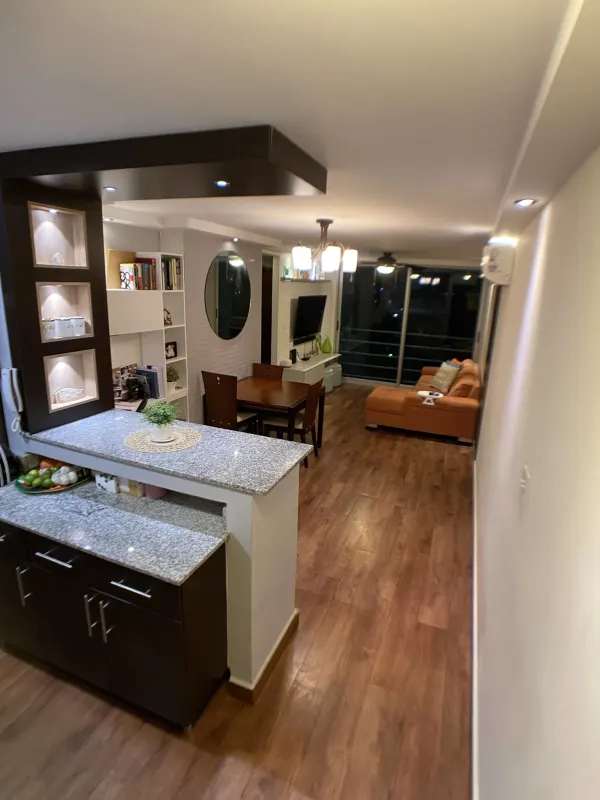Kitchen with granite countertops, appliances, cabinetry at PH Arenas Park Parque Lefevre Panama City