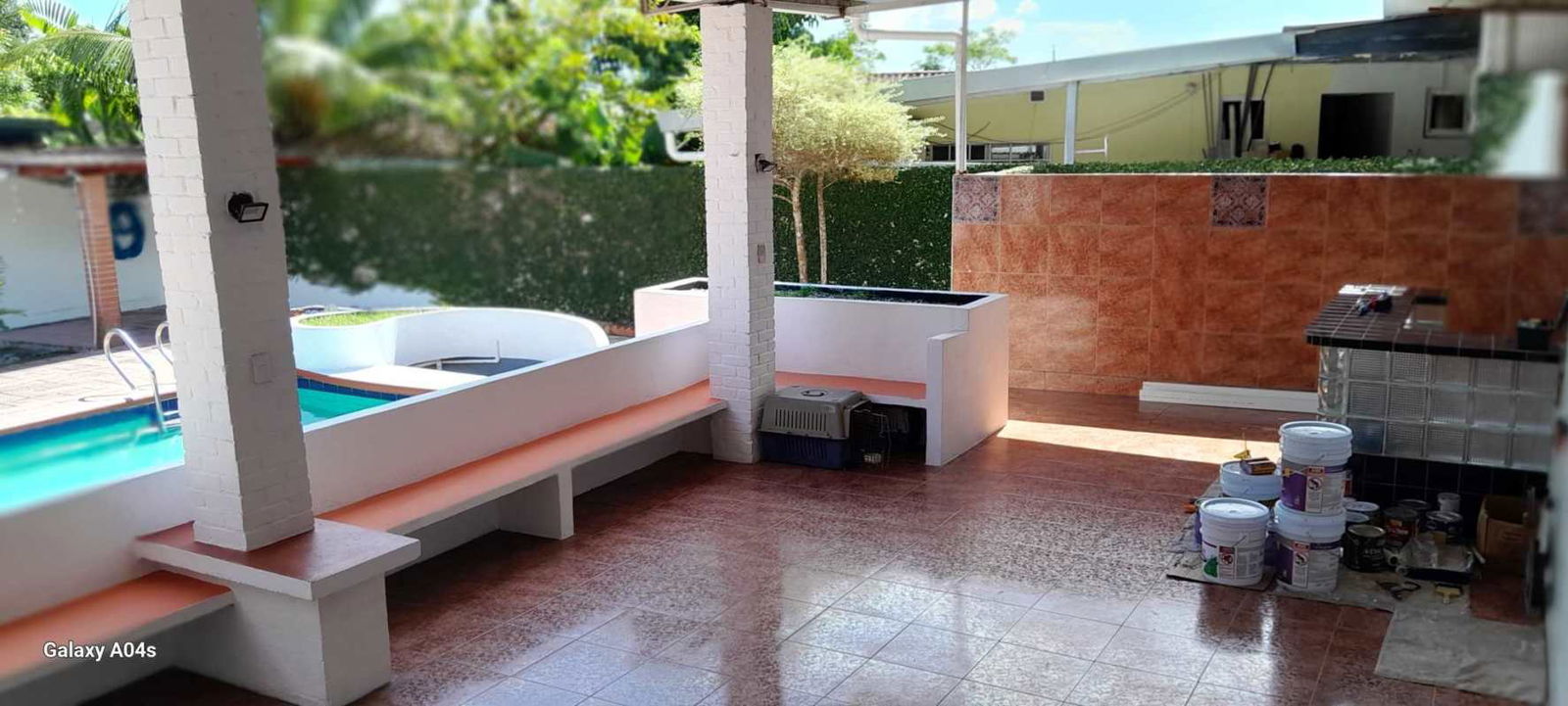 Living area with garden view windows in spacious home Las Cumbres Panama City