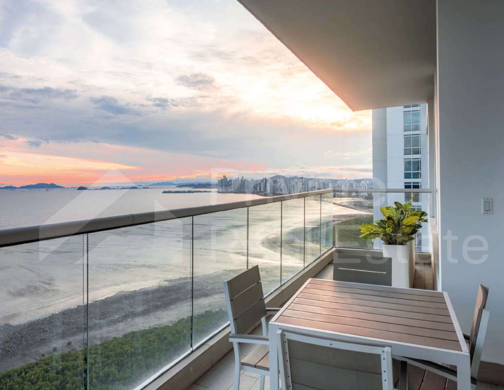 Luxury modern kitchen with granite counters and stainless appliances PH Acqua 1 Costa del Este Panama