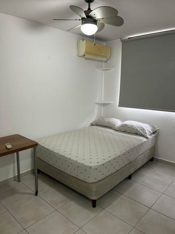 Private balcony overlooking Panama City skyline, San Francisco Bay Tower