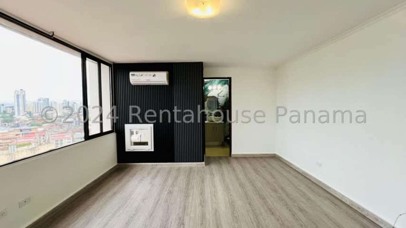 Contemporary bathroom marble tiles glass shower vessel sink PH Cancun Obarrio Panama