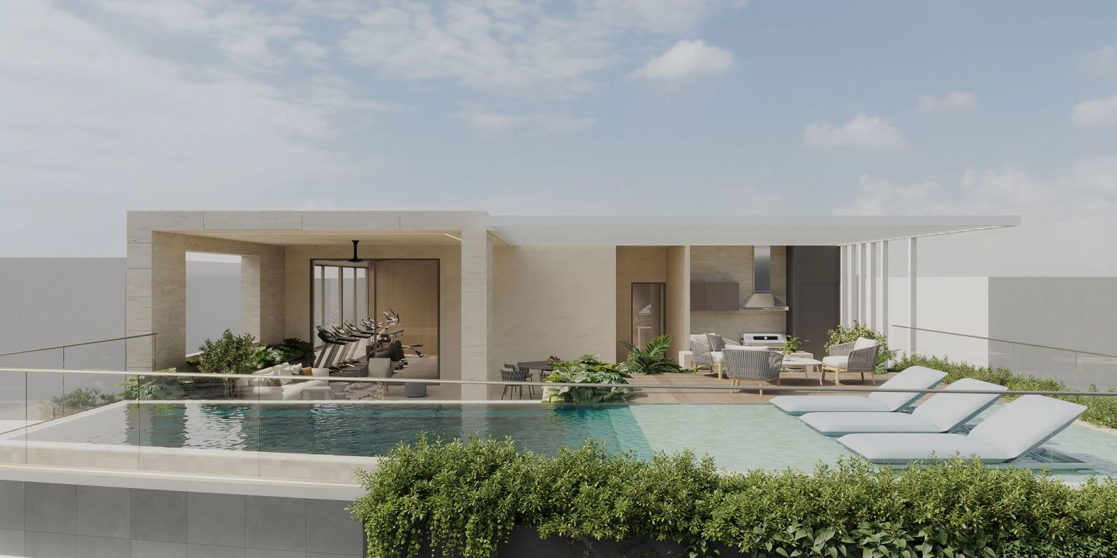 Aerial photo of PH Aremar luxury tower oceanfront with marina access Ocean Reef Panama