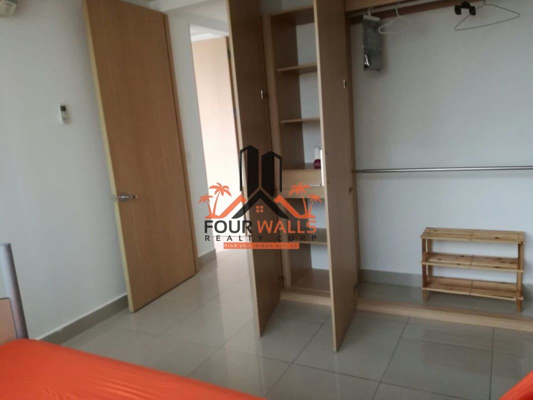 Second bedroom with ceramic tile floor, split AC, closet space in PH Citrus San Francisco