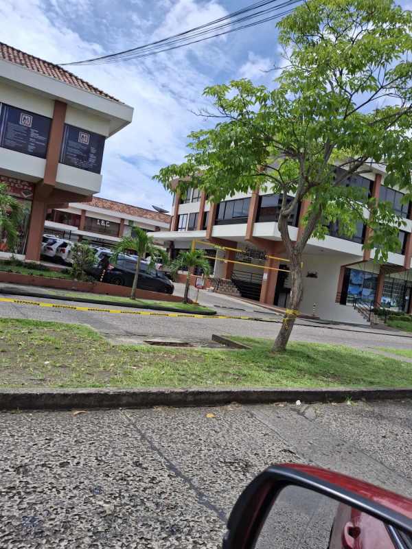 Modern commercial complex with large windows parking and landscaping El Dorado Betania Panama City