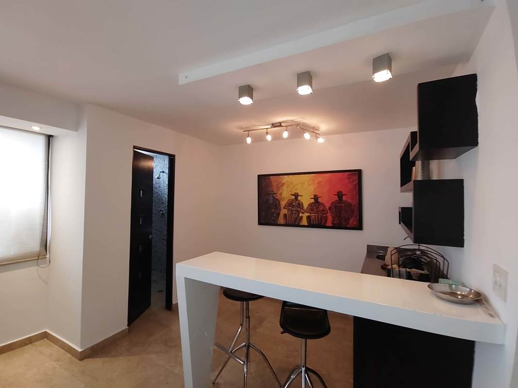 Bar area inside apartment for sale PH Torres Ebbelle Marbella Panama