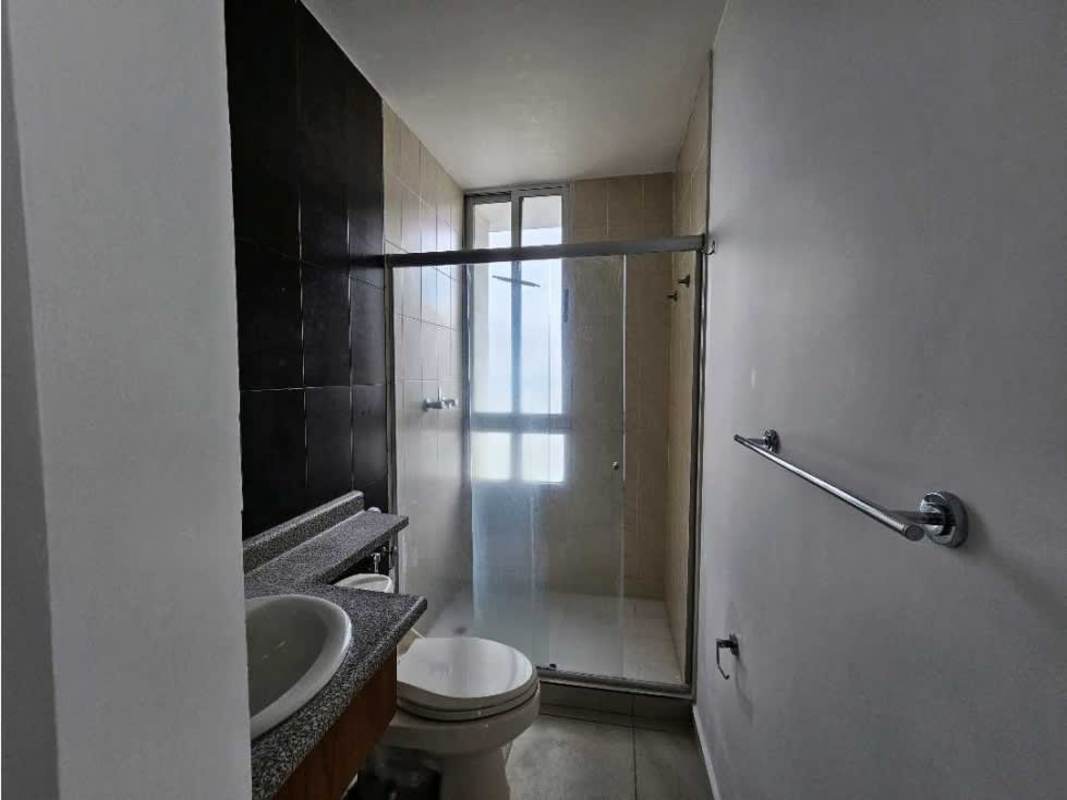 Bathroom with granite countertop and glass shower in PH Terrasol for sale Panama City