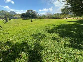 Scenic countryside land parcel with mountain and trees panoramic in El Valle Panama