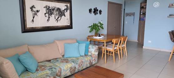 Spacious living area with balcony and direct ocean views in PH Playa Ensenada San Carlos Panama