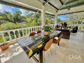 Mediterranean-style two-story villa with balconies and garden in El Valle Panama