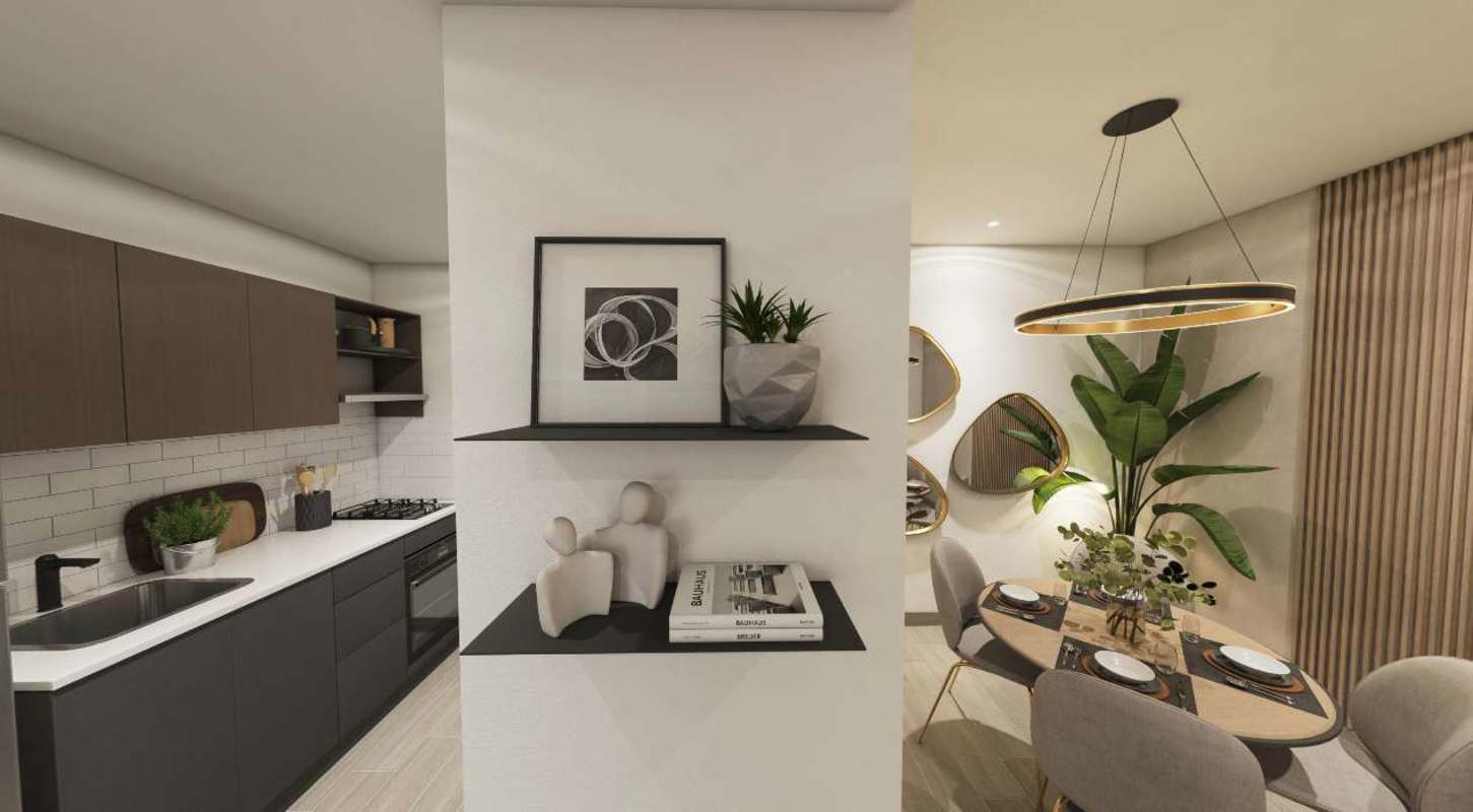 Bright bedroom with city skyline view in PH Alexa Bella Vista Panama