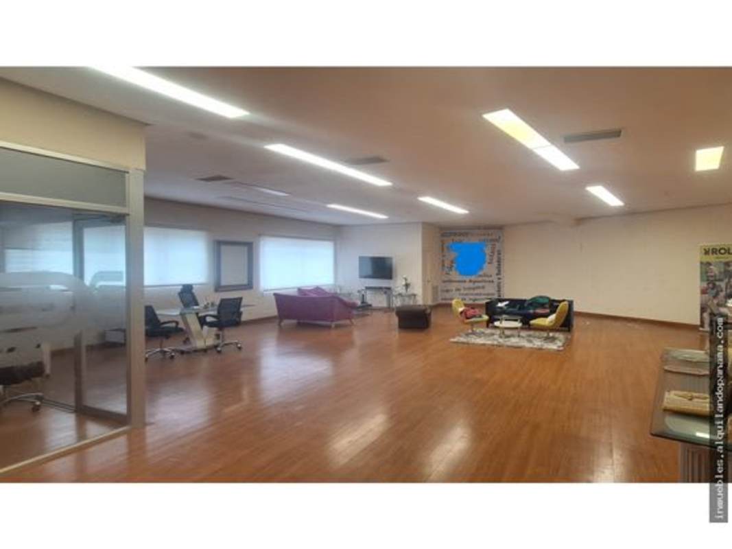 Open plan office integrated within warehouse Betania Panama with windows