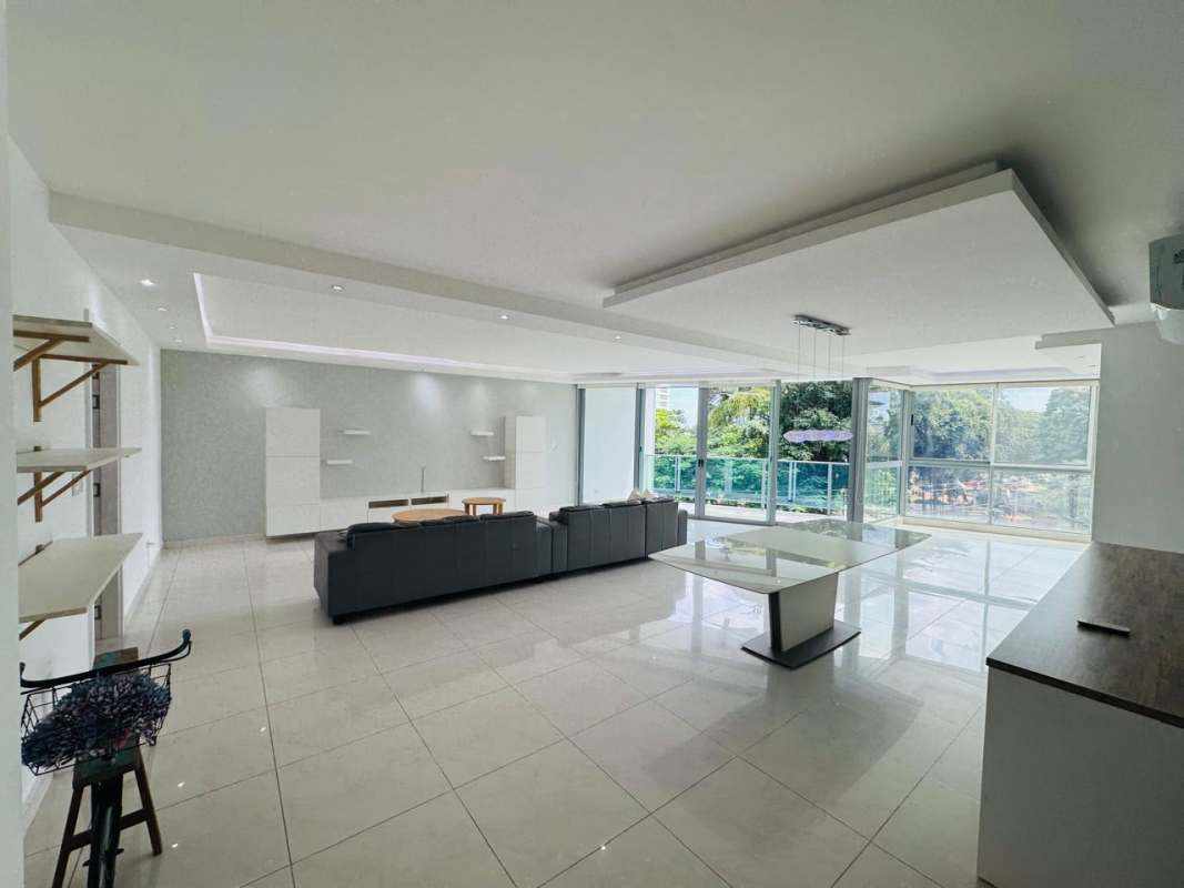 Spacious dining area next to living room Allure at the Park luxury condo Panama