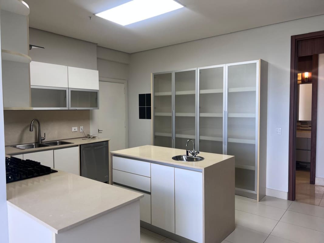 Resort-style infinity pool with golf course and ocean views at Santa Maria Panama