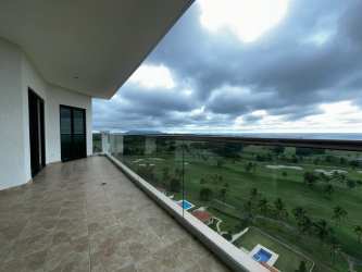 Contemporary beachfront condominium tower with balconies PH Las Olas San Carlos Panama