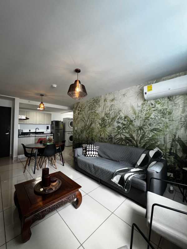 Bedroom with built-in closet, split air conditioning and modern decor PH Mi Condado Panama