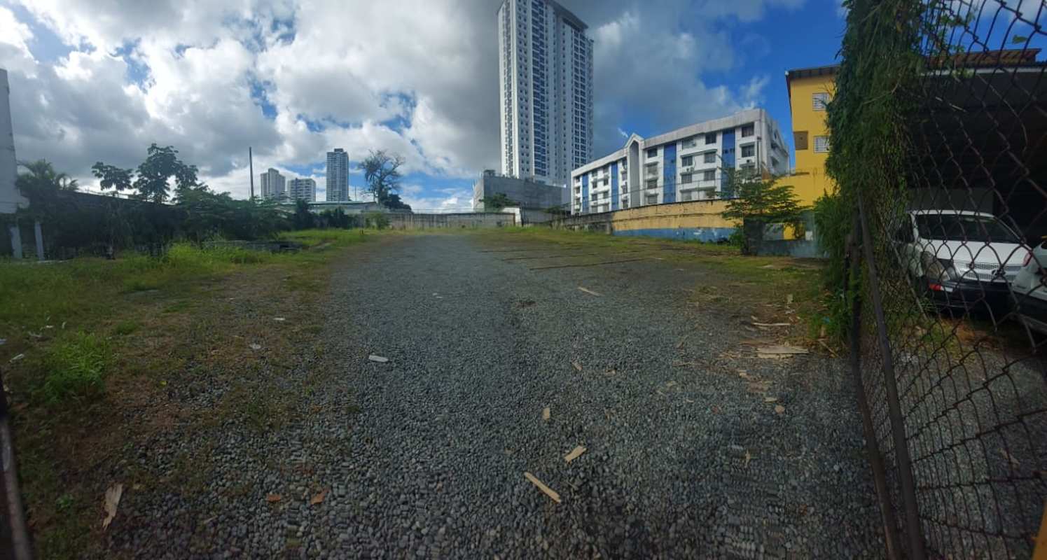 Vacant fenced lot ready for commercial development with city view Panama City