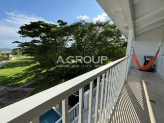 Private balcony terrace with hammock Marina Village Buenaventura Panama garden view