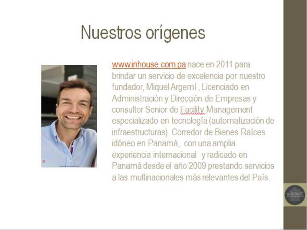 Hola Realty's presentation of real estate services, asset and facility management solutions in Panama.
