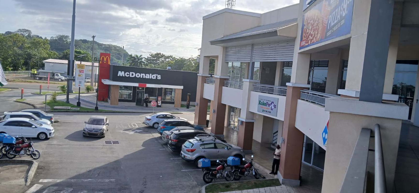 Commercial property with parking lot McDonald's Domino's at Terranova Place Pedregal Panama
