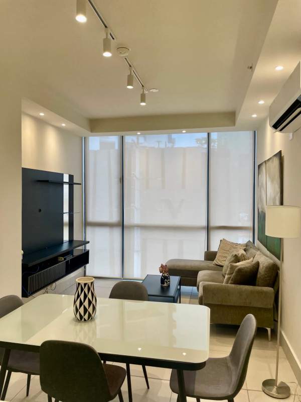 Second bedroom with AC, closet and tile floors in apartment for rent at PH Coco Place Coco del Mar