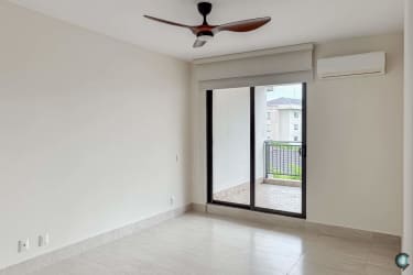 Bright living dining area porcelain floor balcony access PH River Valley Panama Pacifico condo