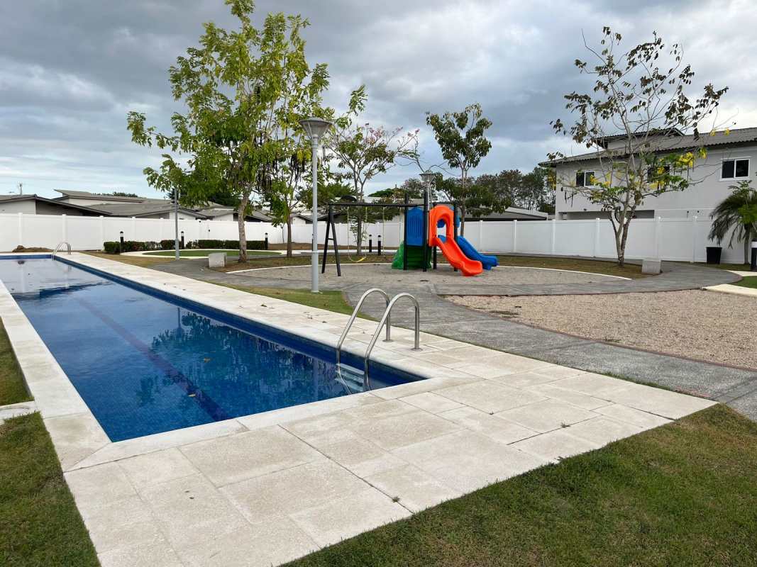 Bright open floor plan living and dining area in brand new house Costa Sur Panama