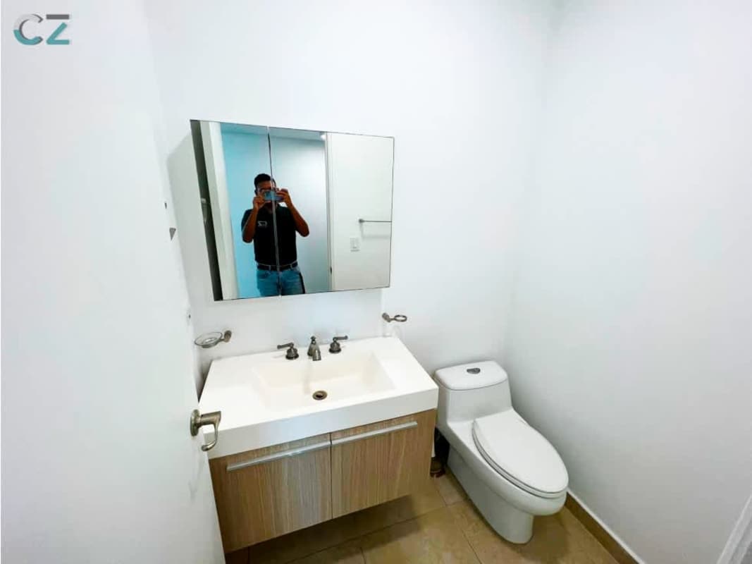 Spacious open living area featuring large windows and Pacific Ocean views Avenida Balboa Panama