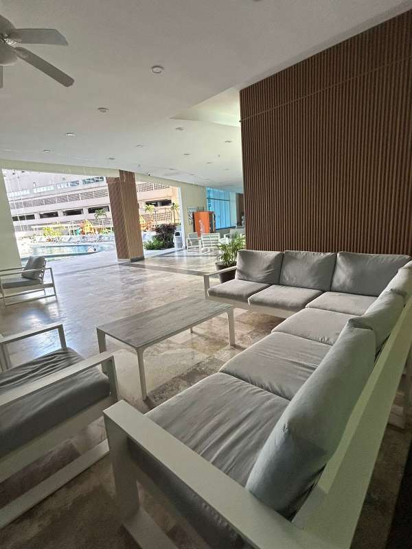 Spacious master bedroom with walk-in closet, marble floors and Pacific Ocean view in PH Pacific Village Punta Pacifica