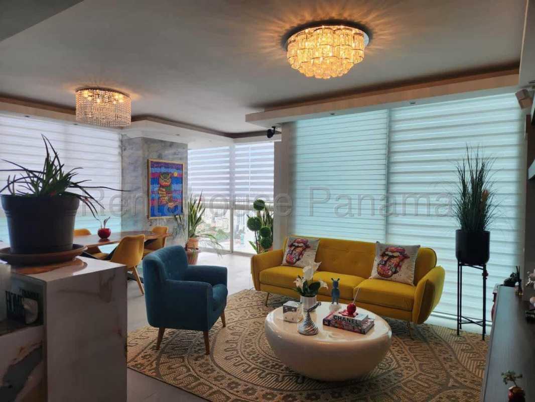 Spacious master bedroom with large windows and sea view PH Tao Panama City