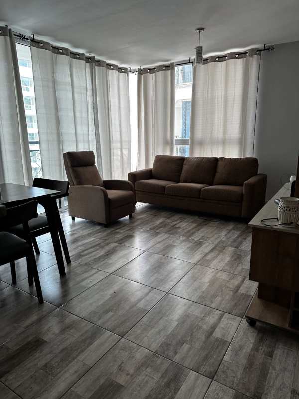 Dining table and lounge sofa modern furnishings PH Belview Towers Panama