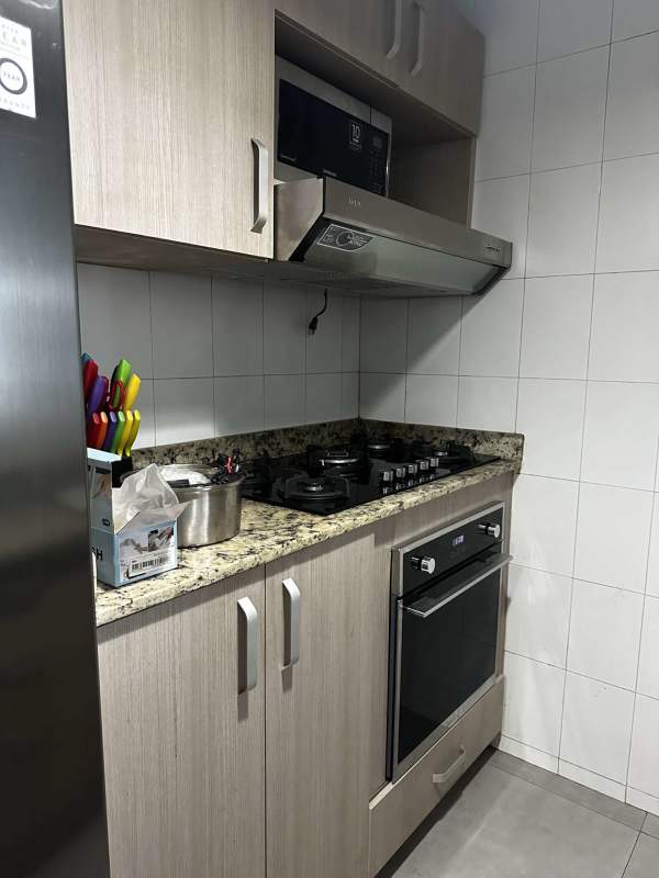Compact kitchen granite countertop oven gas stove microwave PH Belview Towers Panama City