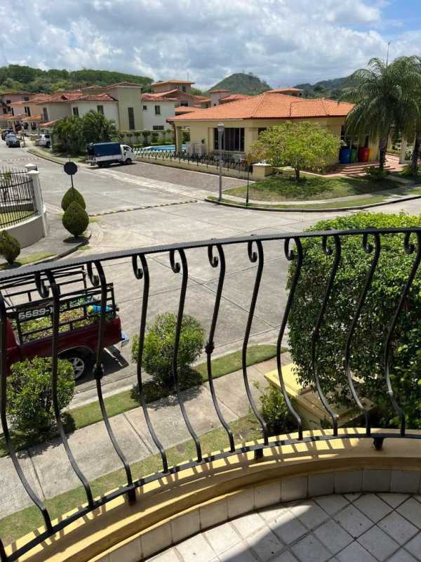 Residential neighborhood street view from Mediterranean balcony Paseo Dorado Dorado Lake Panama